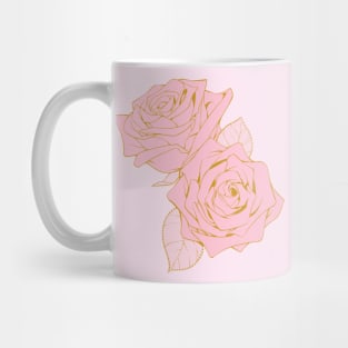 Pastel Pink Roses Mug